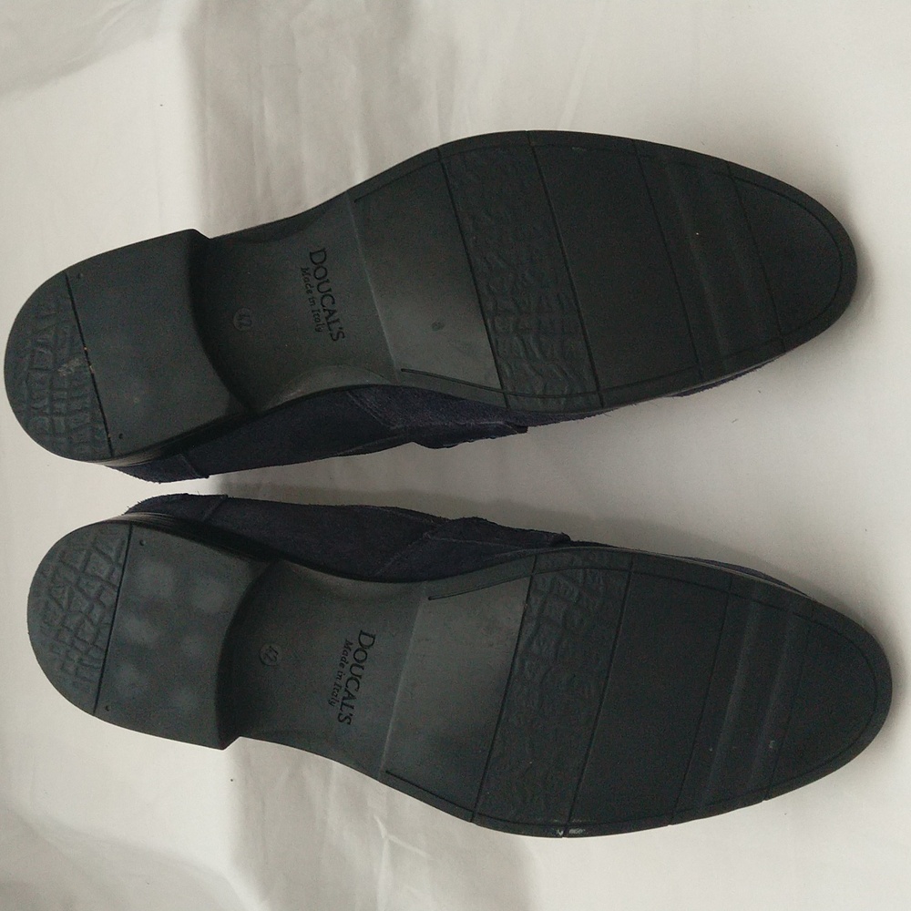 Doucal's Penny-slot suede slip on loafer dress shoes men's Sz 42 made in Italy - Picture 11 of 15